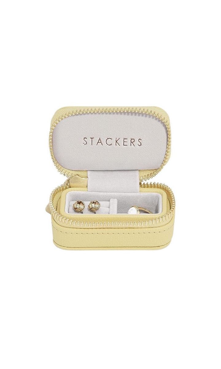 Pudełko podróżne na biżuterię Mini żółte Travel Stackers