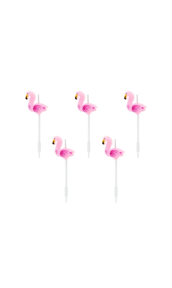 Świeczki urodzinowe flamingi, 3 cm