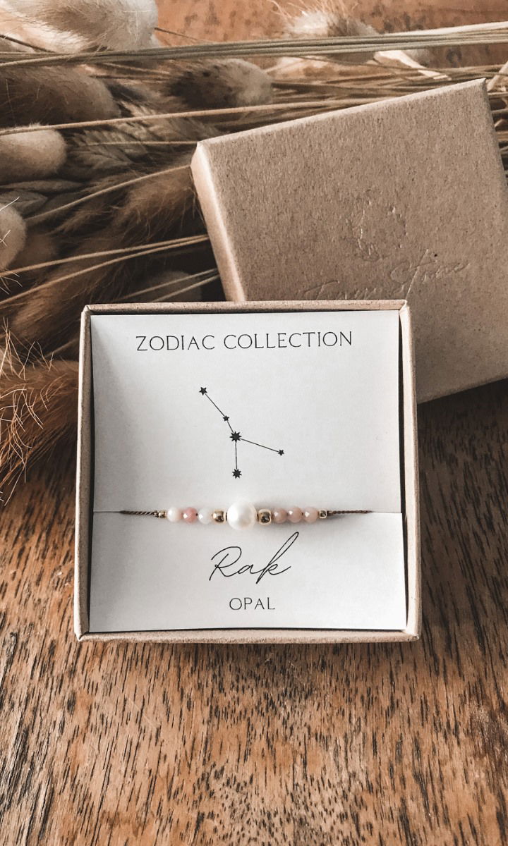 Bransoletka znak zodiaku Rak opal